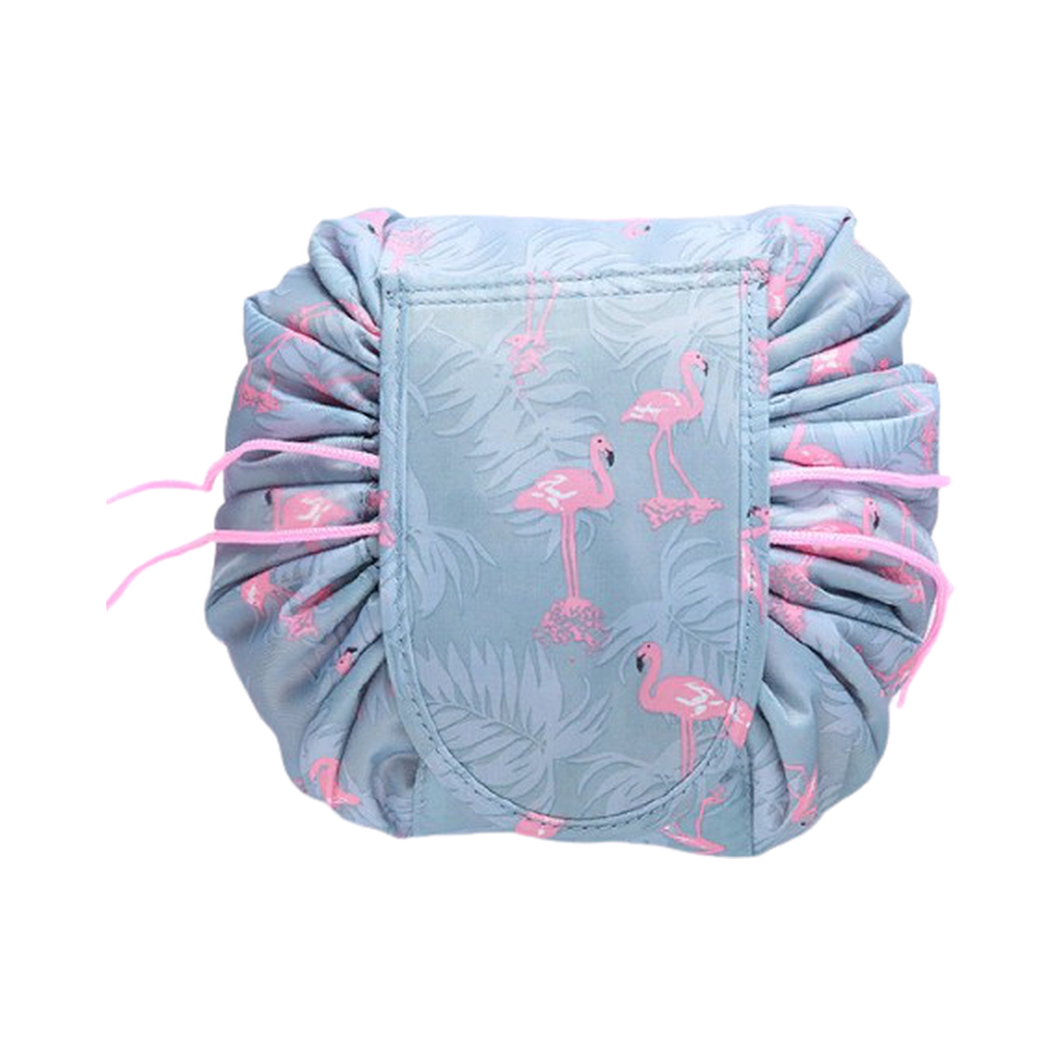 Косметичка-мешок Uniglodis нейлоновая Серый с фламинго - фото 1