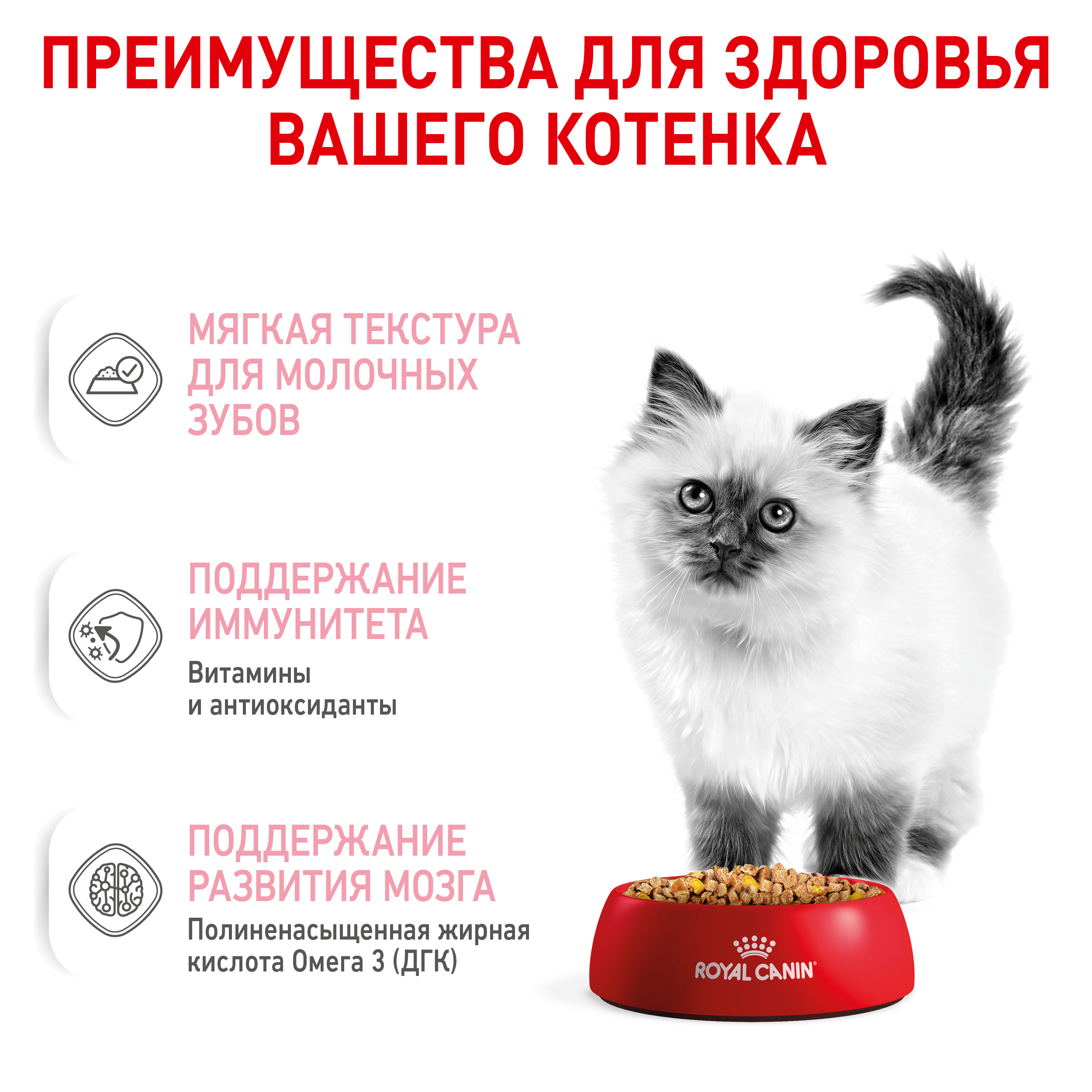 Влажный корм для кошек ROYAL CANIN Kitten 0.085 кг (полнорационный) - фото 3