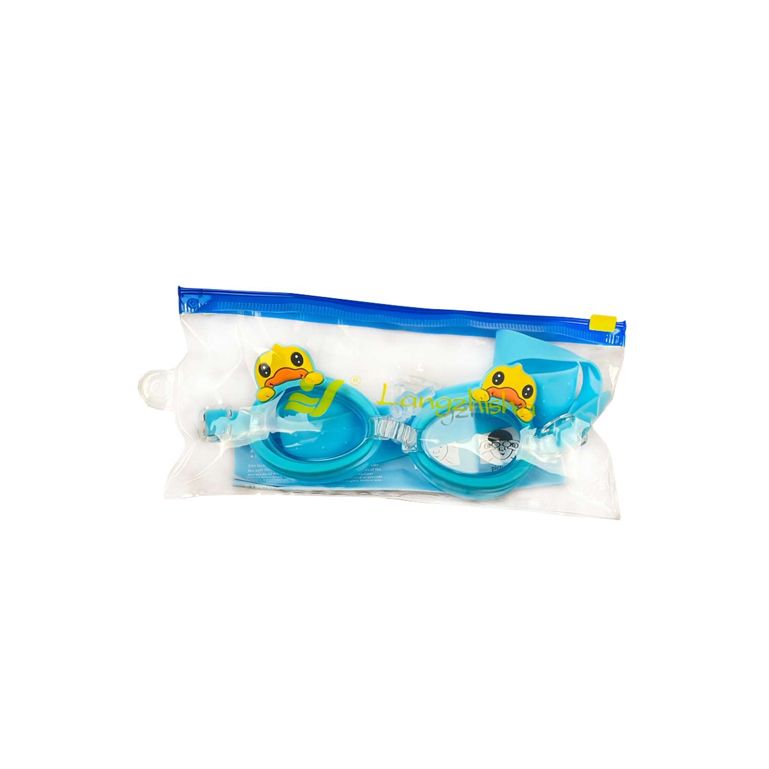 Детские очки для плавания SHARKTOYS Утенок голубые - фото 2