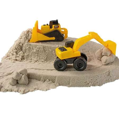 Игрушка для детей Космический песок Экскаватор и бульдозер 2 кг песочный цвет