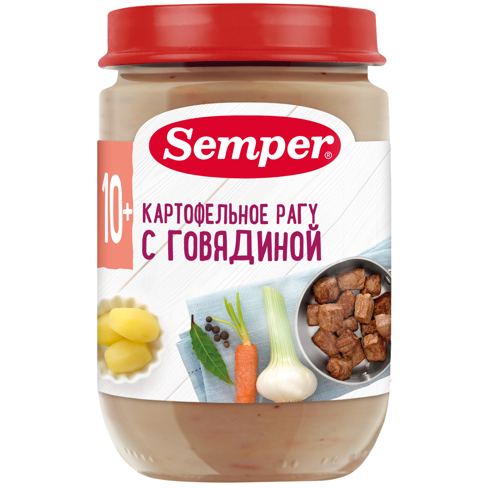 Пюре Semper рагу картофель-говядина 190г с 10месяцев - фото 1