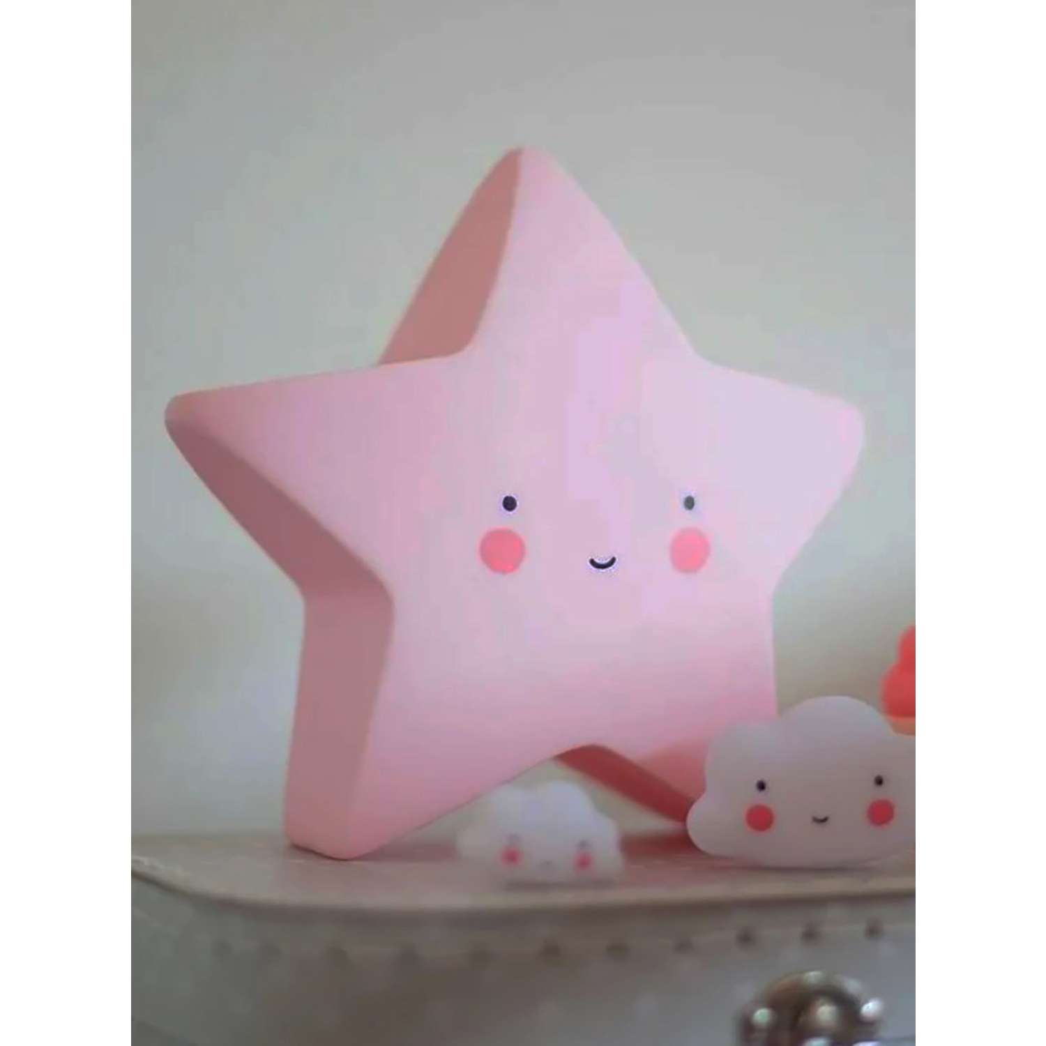 Лампа настольная светодиодная LATS ночник детский звезда розовая - фото 5