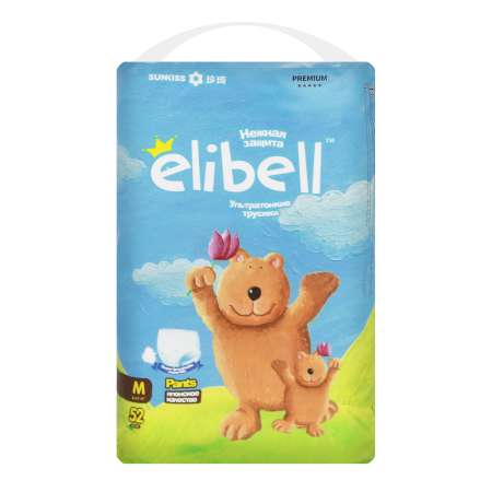 Подгузники-трусики Elibell Premium размер M 6-11 кг 52 шт