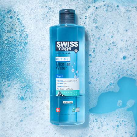 Двухфазная мицеллярная вода Swiss image для очищения кожи лица 3в1 400мл