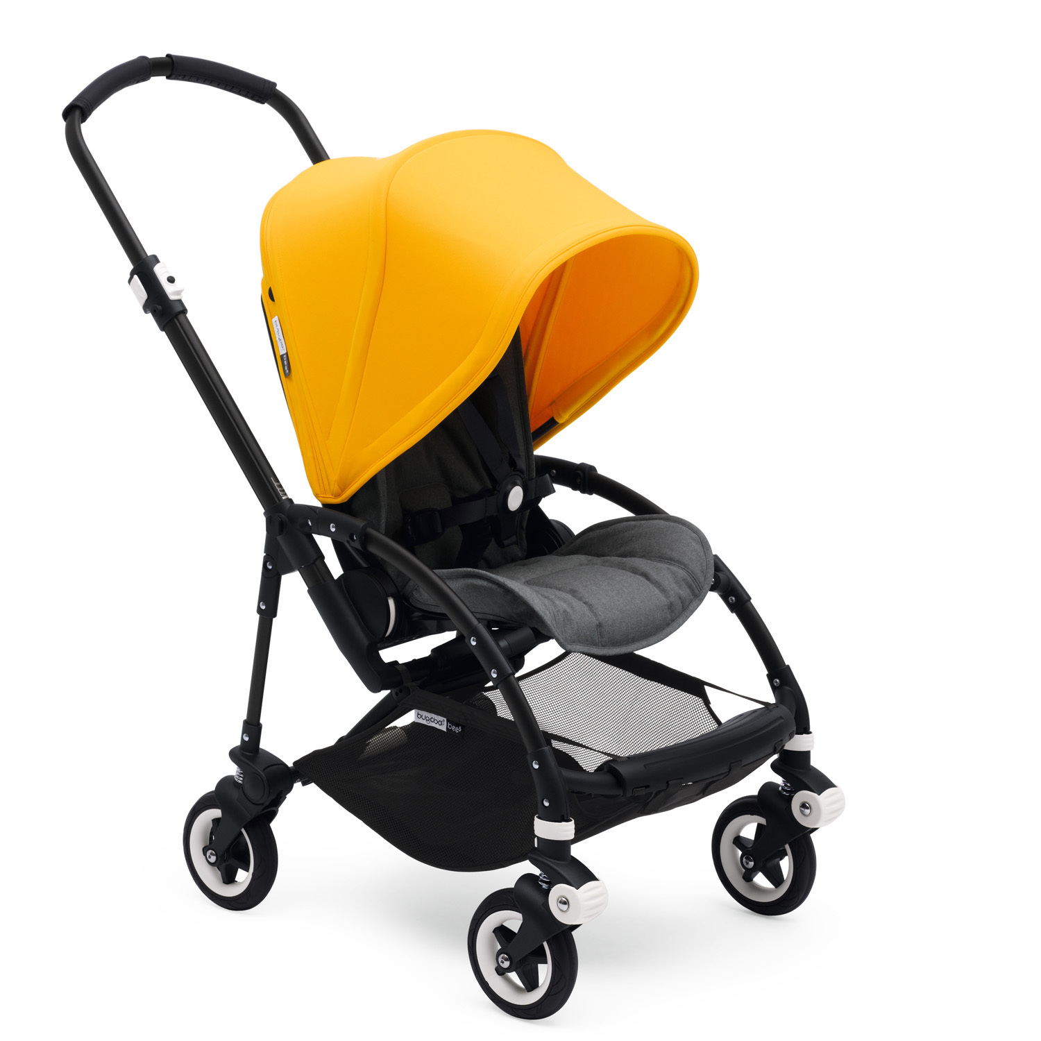 Коляска прогулочная Bugaboo Bee5 Complete Black/Grey Melange/Sunrise Yellow 590300GS01 - фото 1