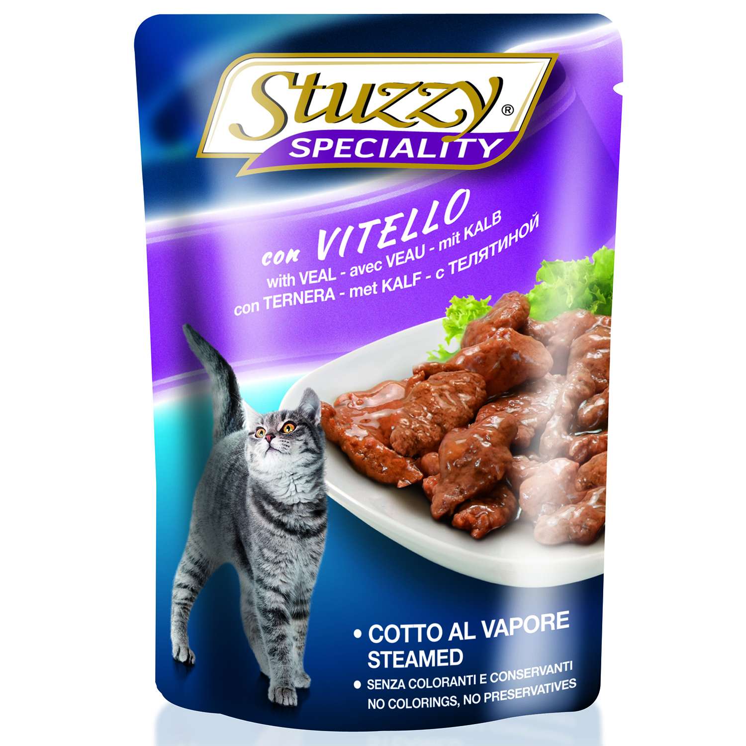 Корм для кошек Stuzzy Speciality с телятиной консервированный 100г - фото 1