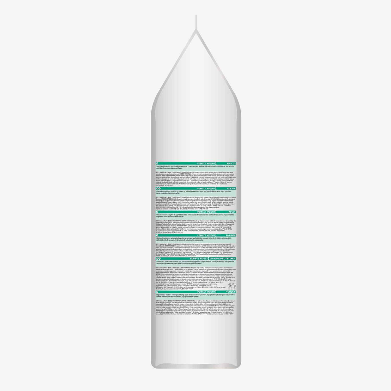Корм сухой для кошек HILLS 1,5кг Science Plan Perfect Weight с курицей для склонных к набору веса - фото 3