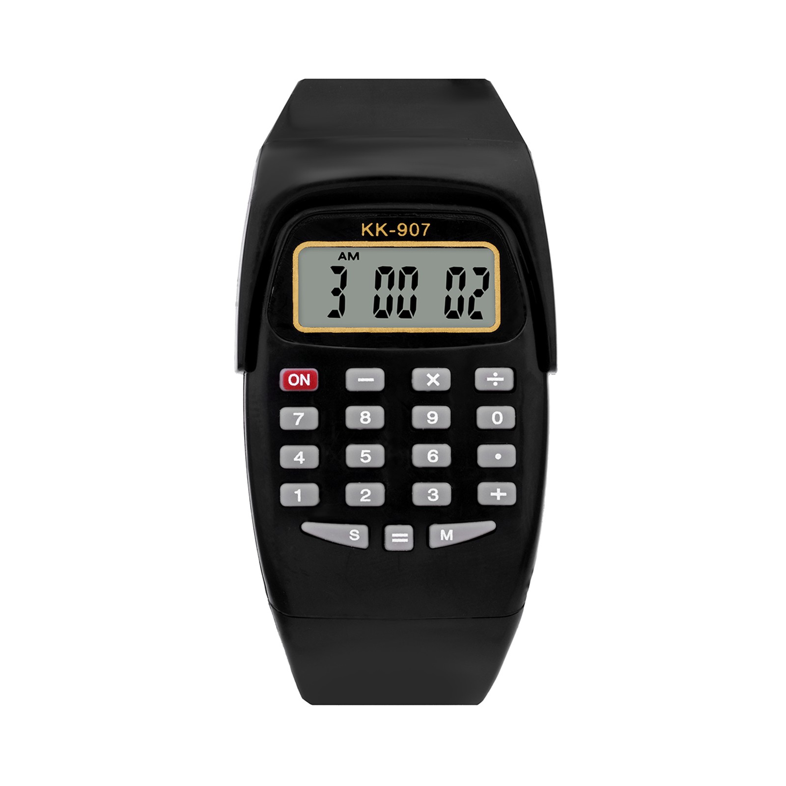Часы Sima-Land наручные электронные детские с калькулятором ремешок силикон l-21 см черные - фото 1