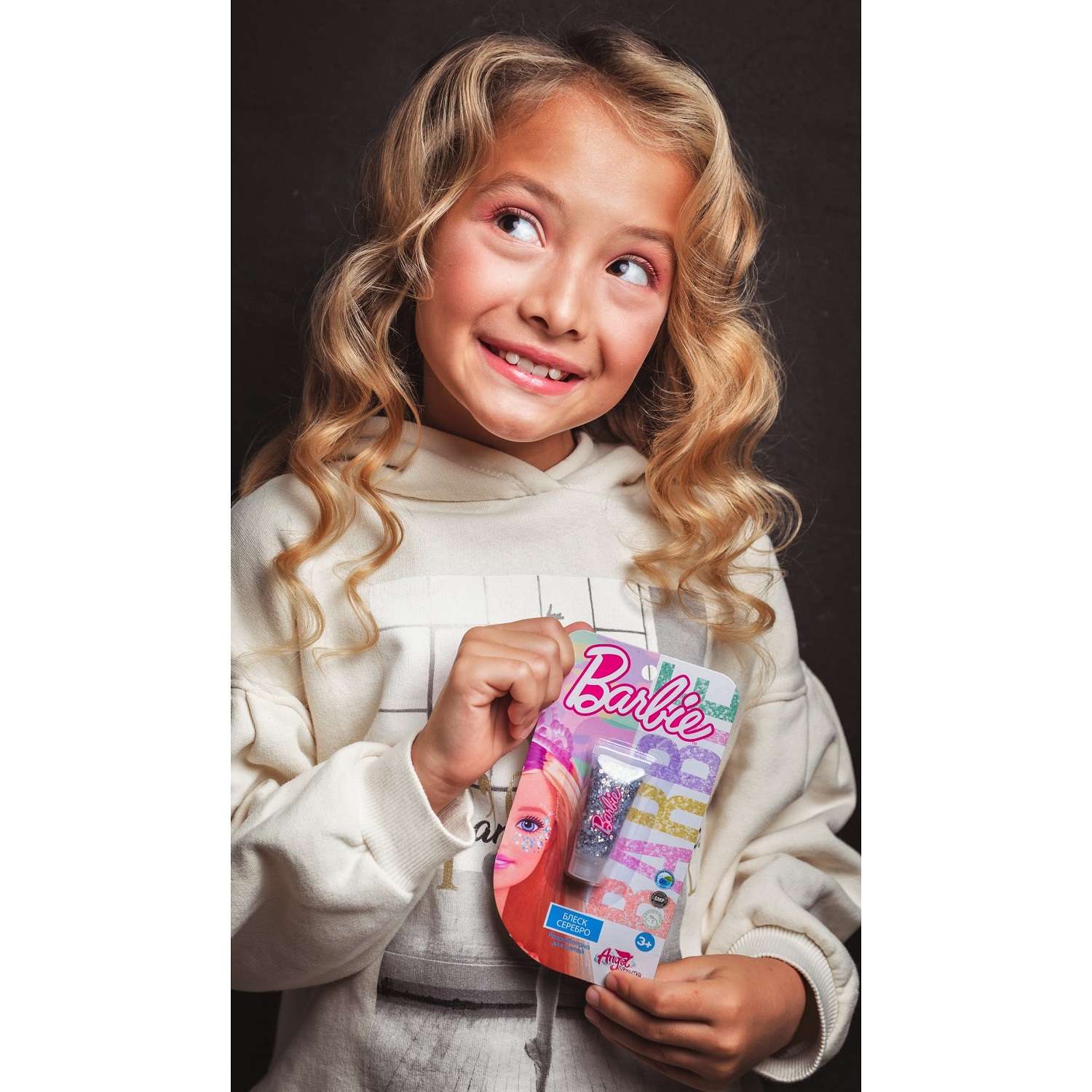 Детская косметика для девочек Barbie Блеск для лица Серебро - фото 6