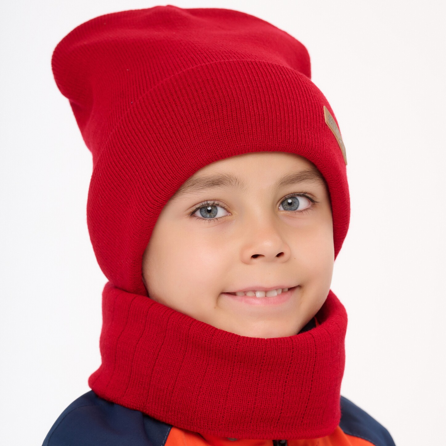 Шапка и снуд NYCkids NYC-H-41-Wlogo-red - фото 6