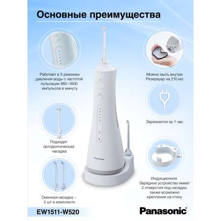 Ирригатор Panasonic EW1511 и средство для очистки