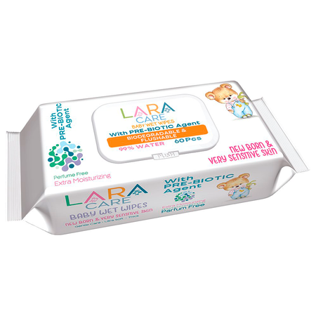 Влажные салфетки LARA с пребиотиками