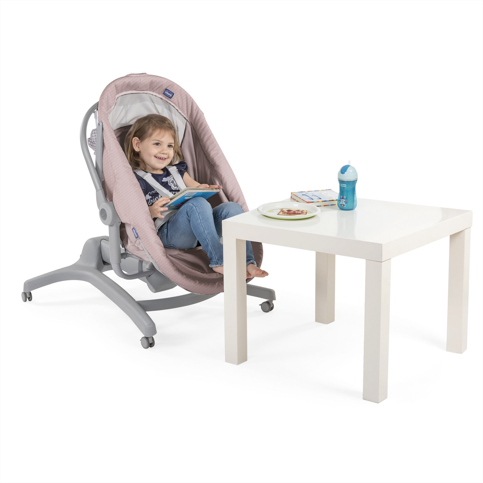 Детская кроватка Chicco Baby Hug - 4 in 1 Air Rose овальная, (розовый) - фото 8