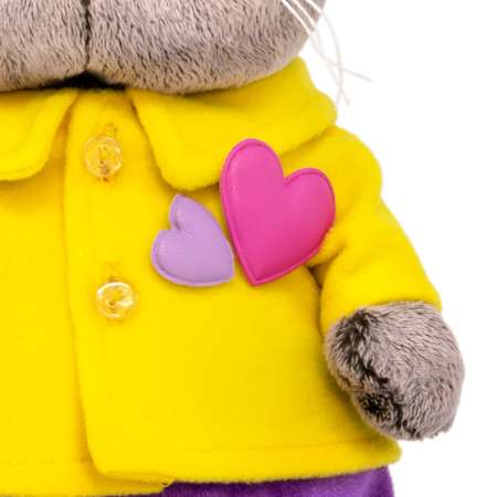 Мягкая игрушка BUDI BASA Басик BABY в курточке с сердечками 20 см BB-111