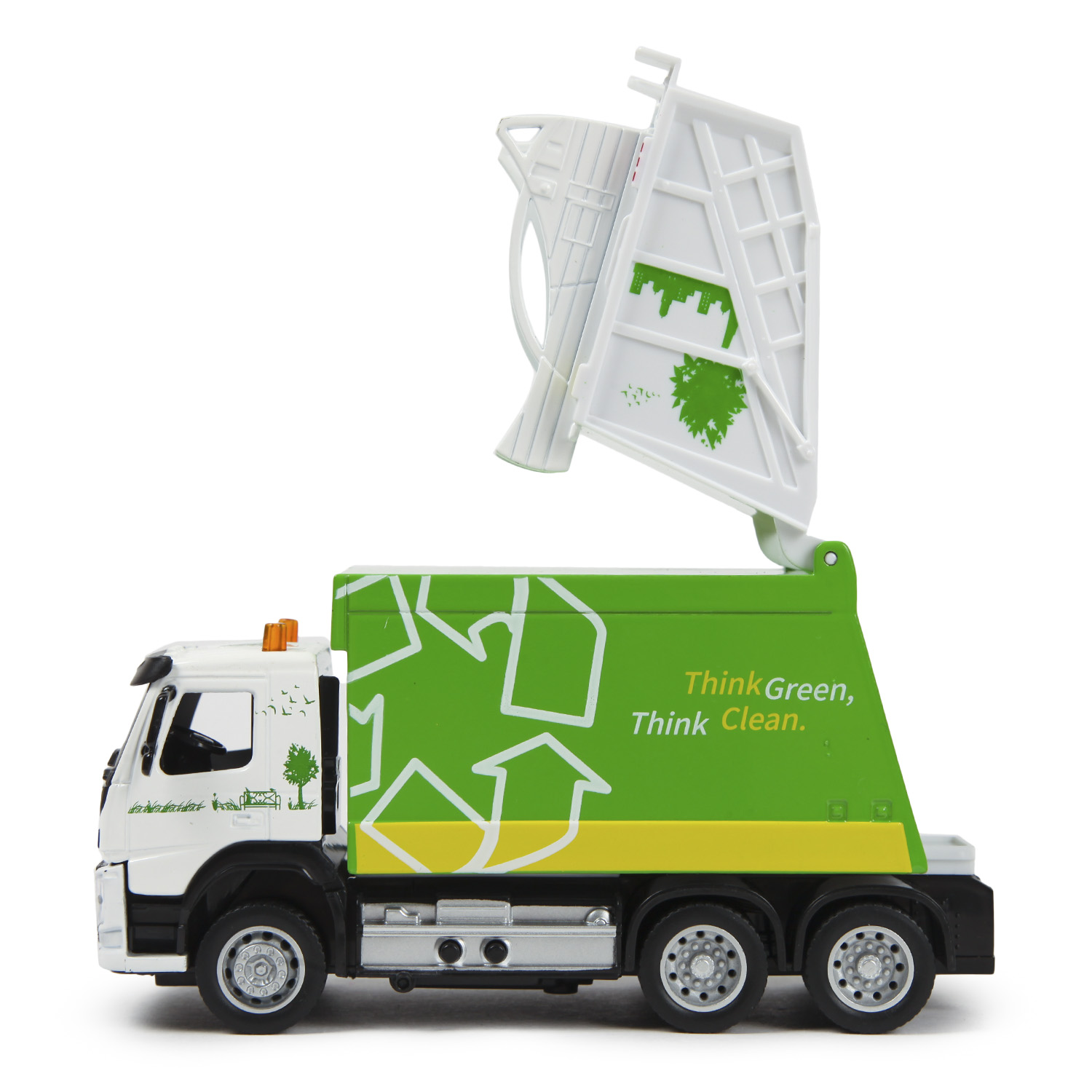 Машина MSZ 1:50 Volvo Garbage Truck Зеленая 68382 68382 - фото 4