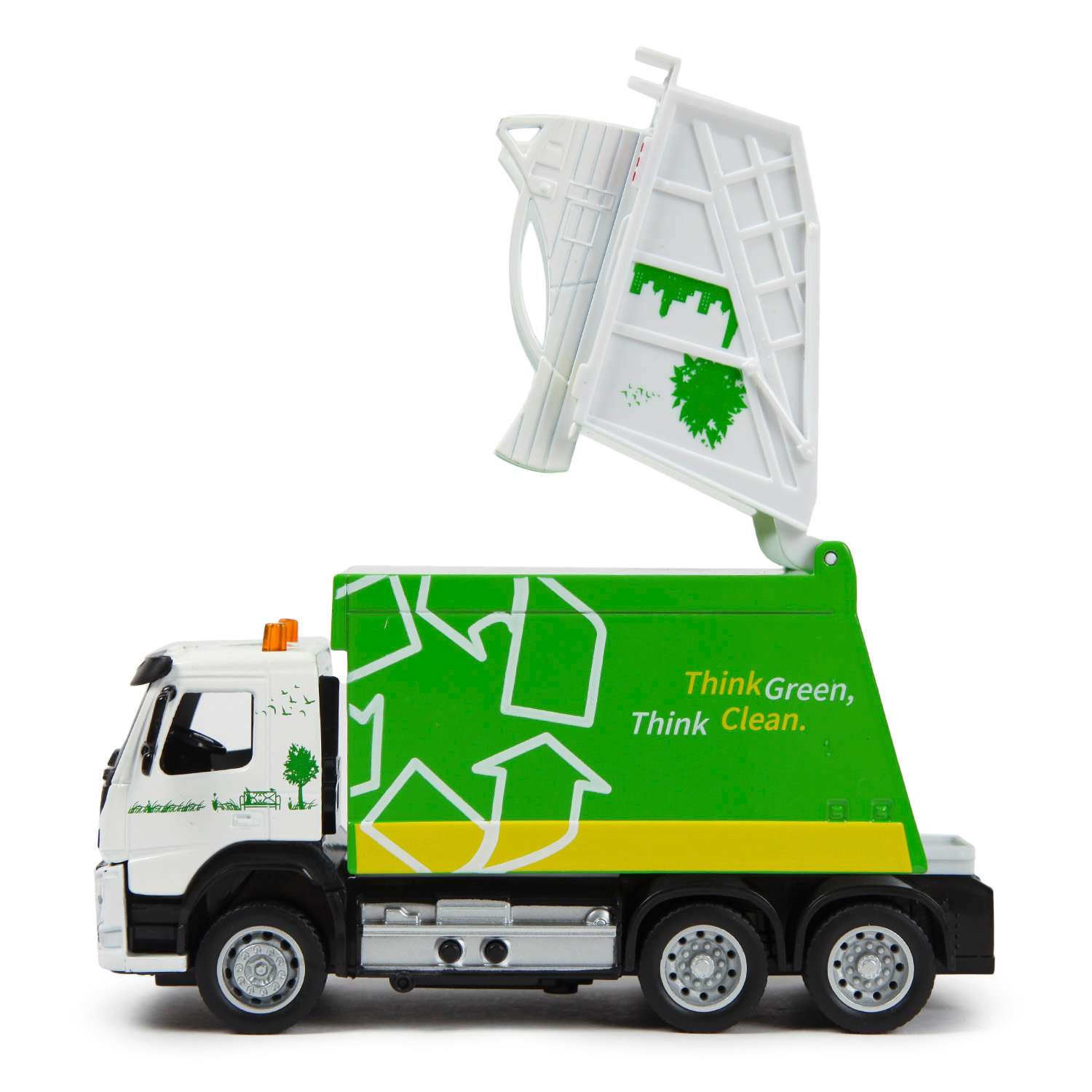 Машина MSZ 1:50 Volvo Garbage Truck Зеленая 68382 68382 - фото 4