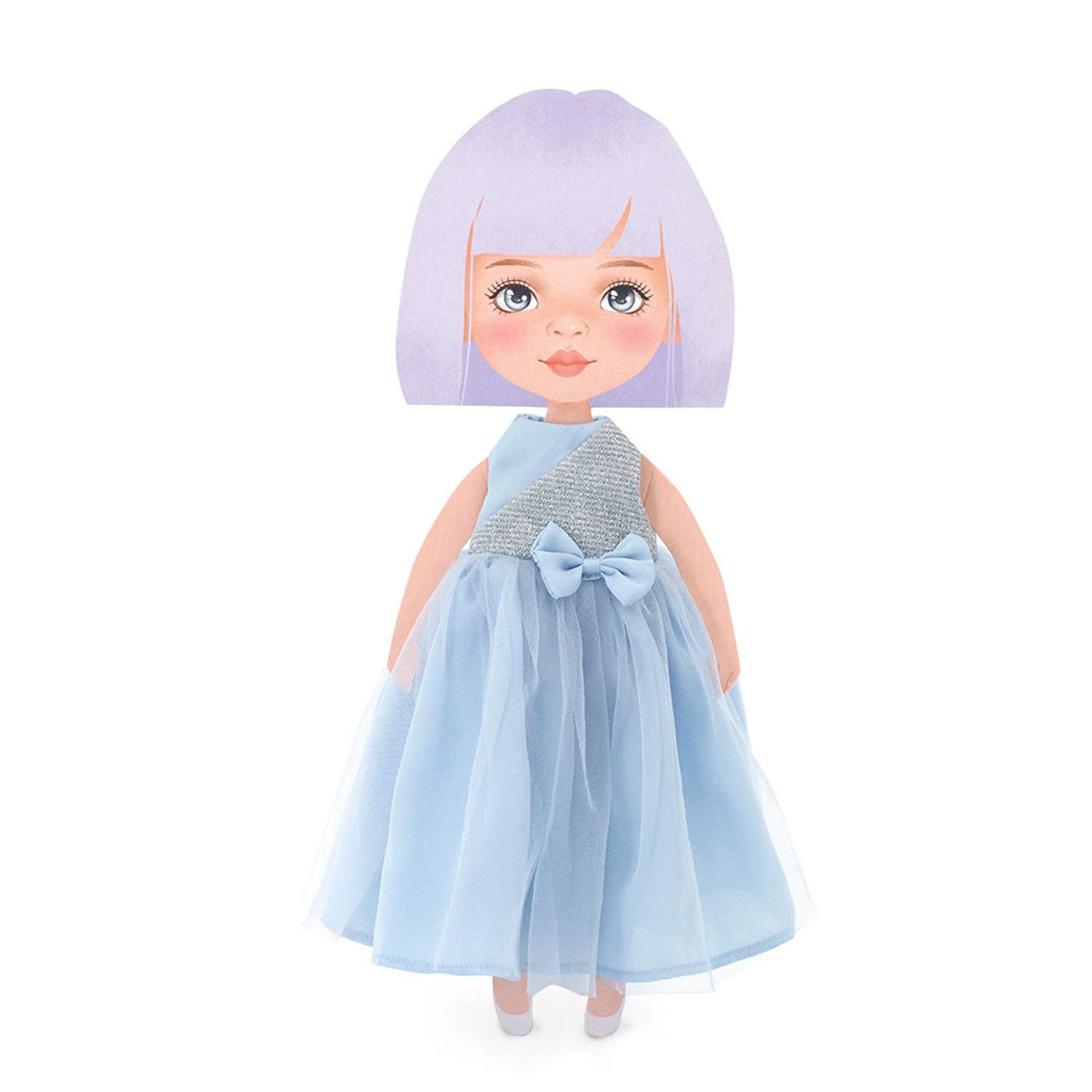 Набор одежды для кукол Orange Toys Sweet Sisters Голубое атласное платье Серия Вечерний шик S06 - фото 1