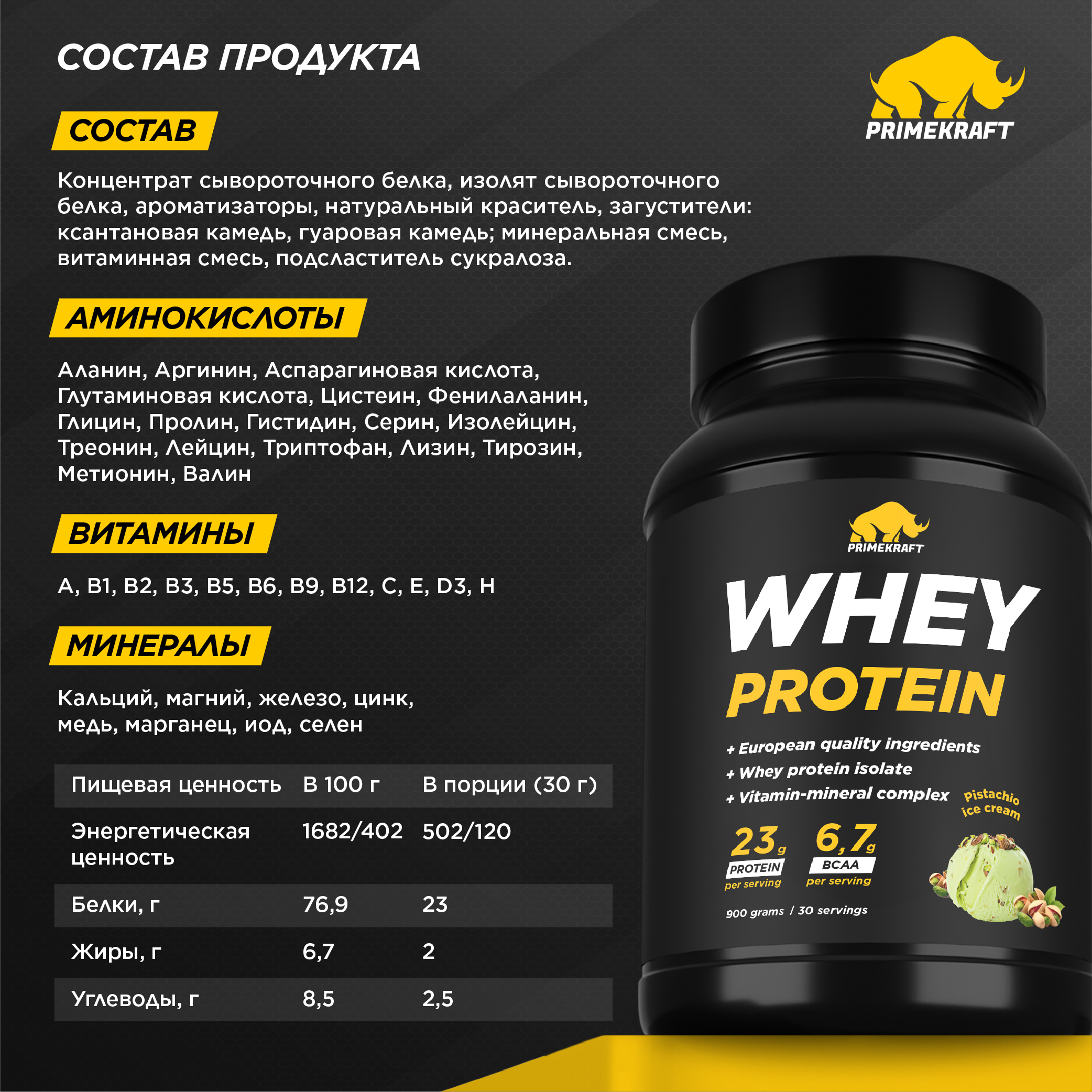 Протеин Whey Prime Kraft 30 порций - фото 2