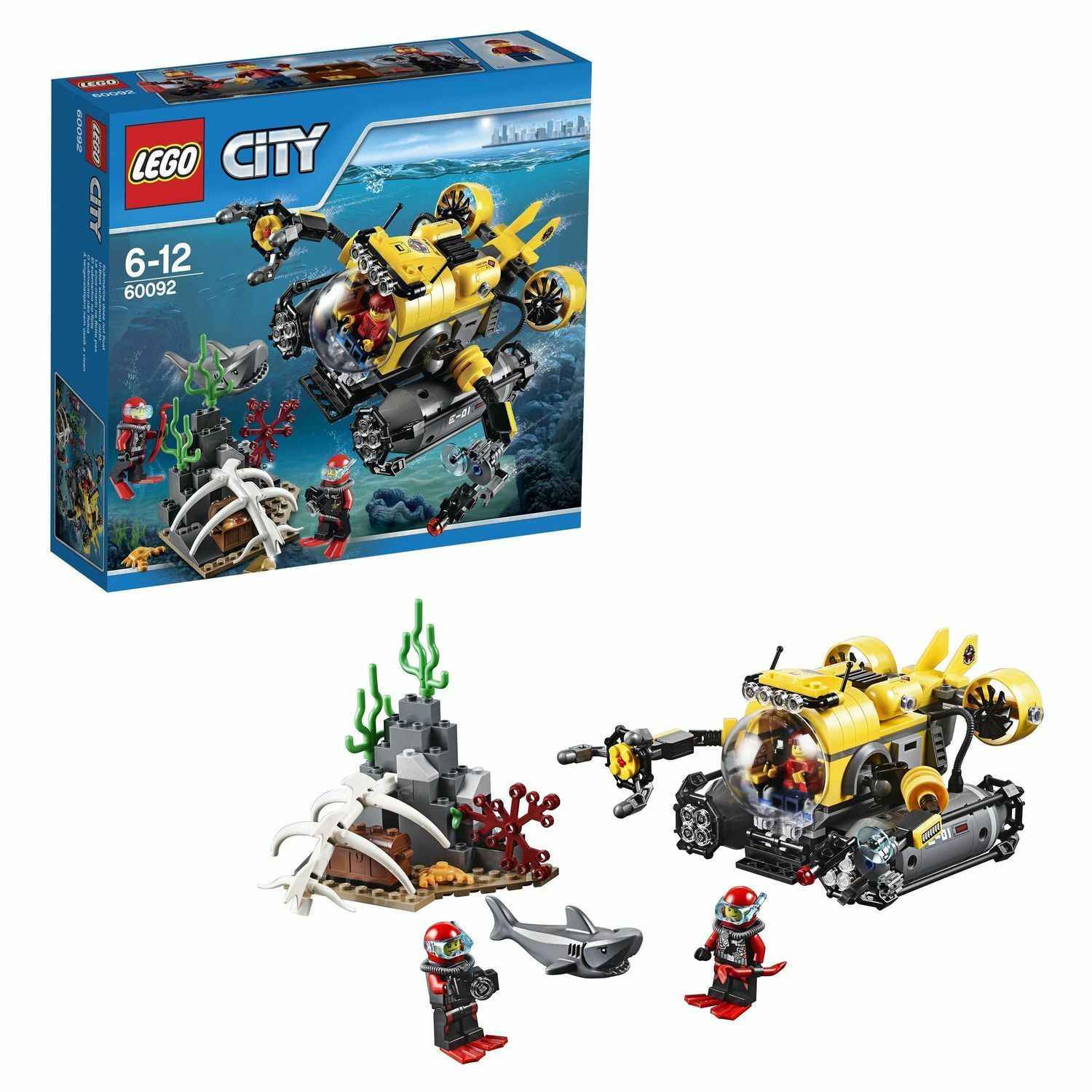 Конструктор LEGO City Deep Sea Explorers Глубоководная подводная лодка  (60092)