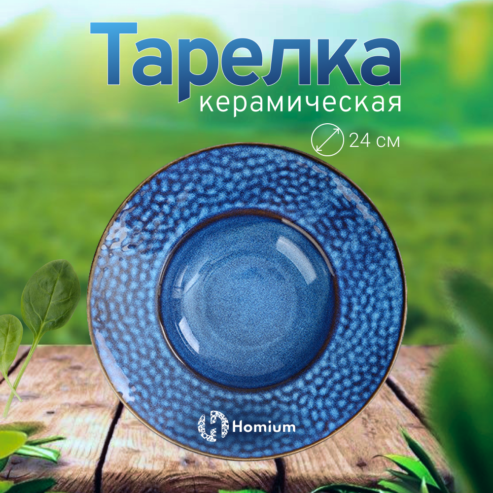 Тарелка ZDK Homium Kitchen Hitis цвет синий D24см (объем 200мл) - фото 2
