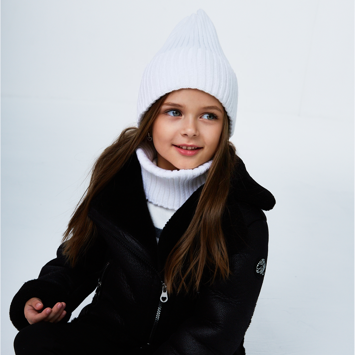 Шапка и снуд NYCkids NYC-H-35-pumpk-white - фото 2