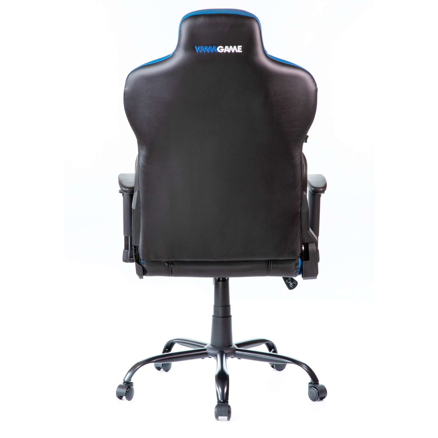 Кресло компьютерное VMMGAME UNIT UPGRADE с регулируемой спинкой кожа черно-синий - фото 3