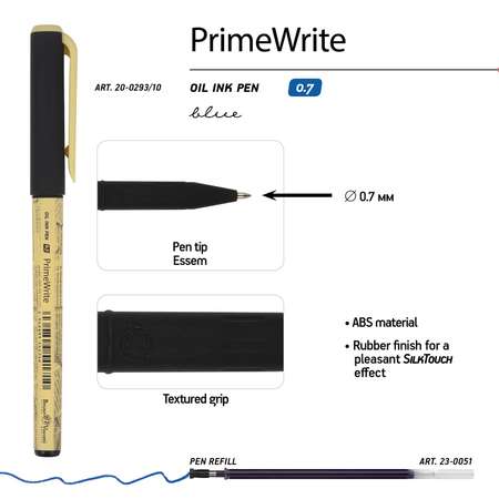 Набор из 4-х шариковых ручек Bruno Visconti PrimeWrite Газета синие