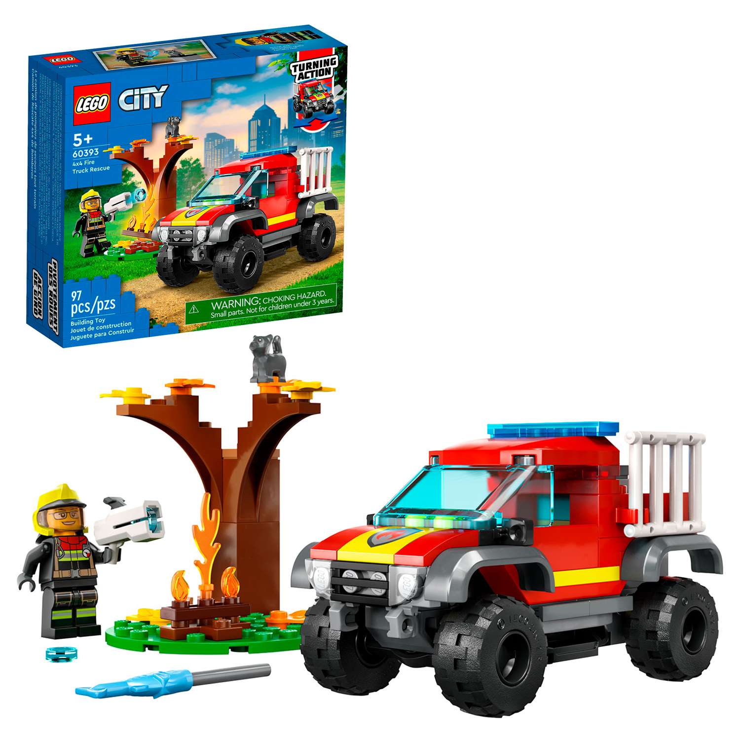Конструктор детский LEGO City Спасательный пожарный внедорожник 60393 - фото 1