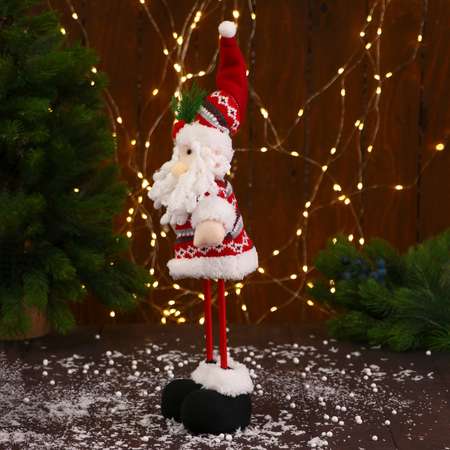 Мягкая игрушка Зимнее волшебство «Дед Мороз» с ёлочкой длинные ножки 14*36 см
