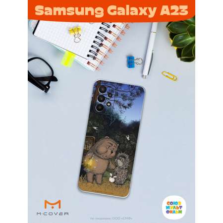 Силиконовый чехол Mcover для смартфона Samsung A23 Союзмультфильм Ежик в тумане и медвежонок