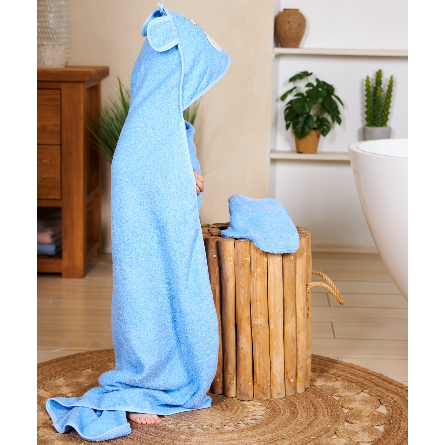 Полотенце Осьминожка с уголком махровое с вышивкой Мишка - фото 6