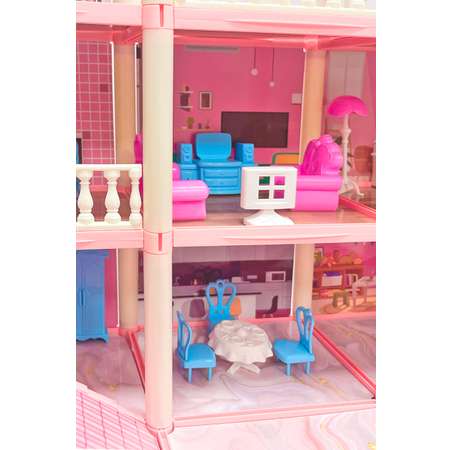 Кукольный дом SHARKTOYS четырехэтажный два питомца