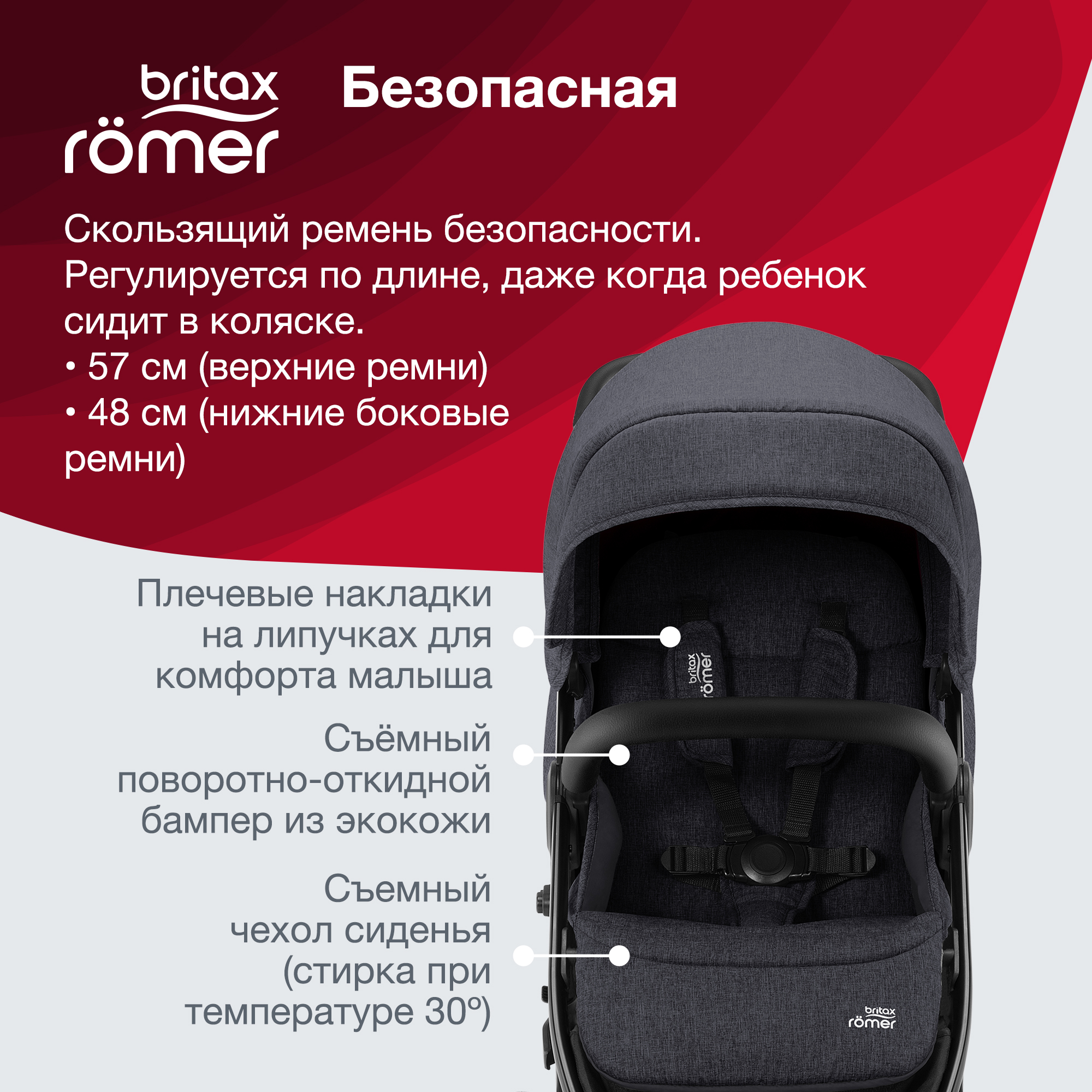 Коляска Britax Roemer B-Agile R Shadow-black - фото 6