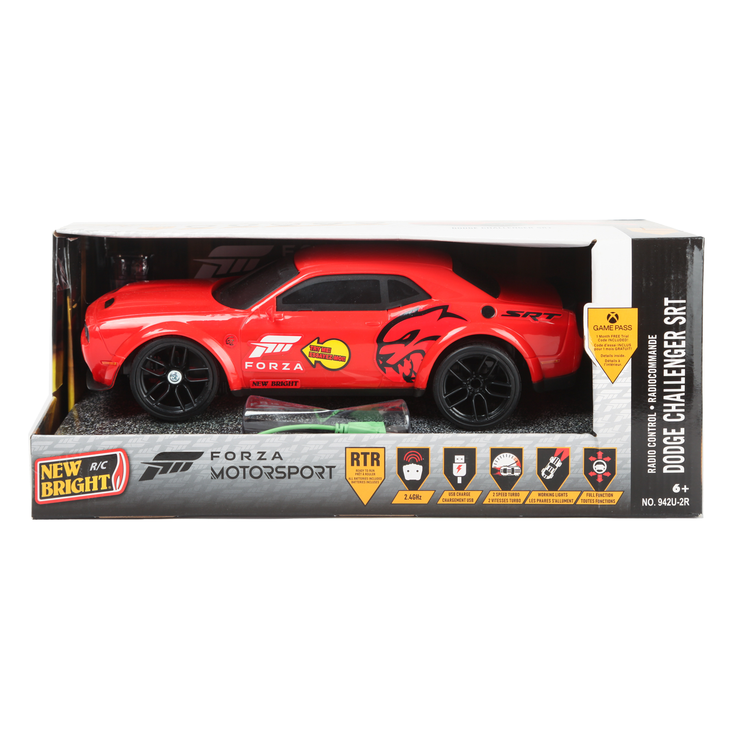 Машина New Bright РУ 1:16 Forza Motorsports Challenger Красная 942U купить  по цене 999 ₽ в интернет-магазине Детский мир