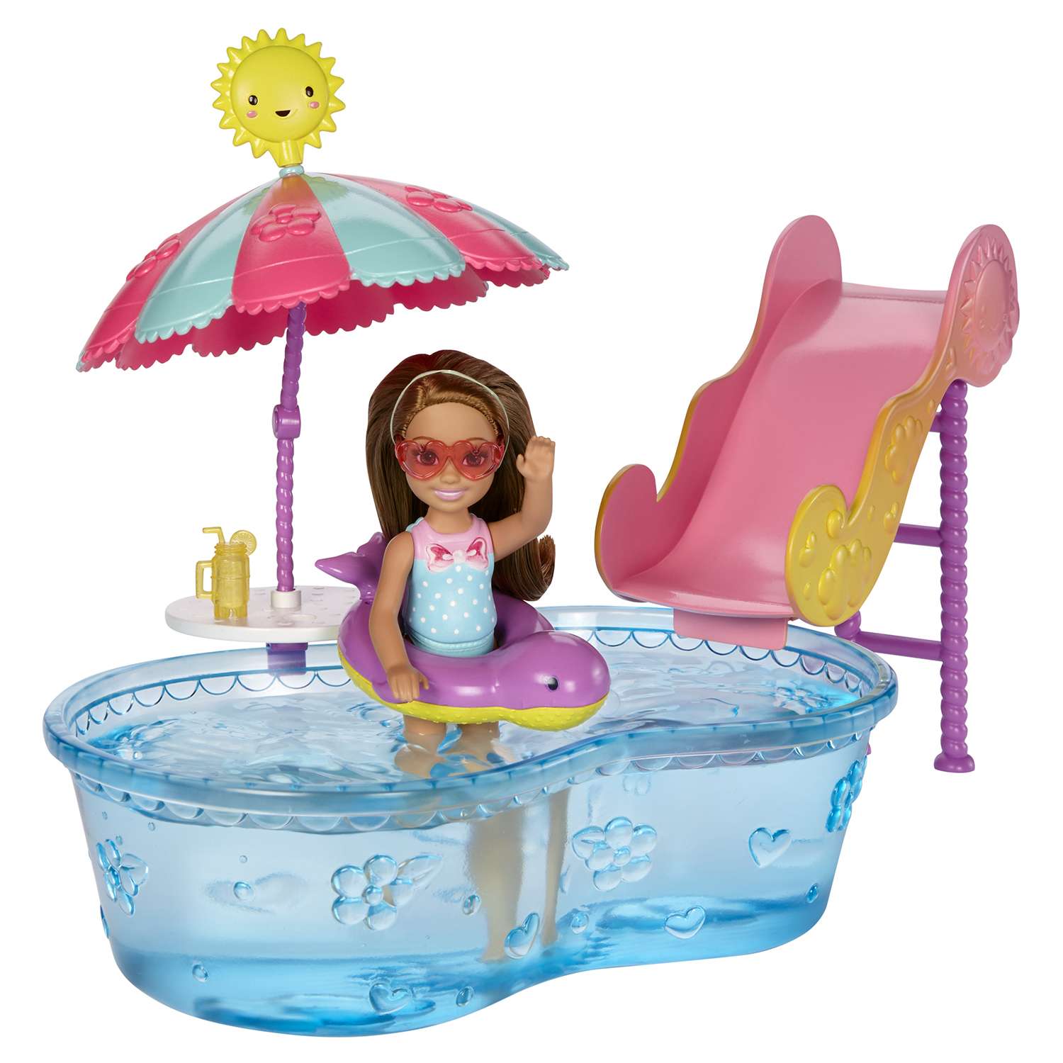 Набор игровой Barbie Развлечения Челси Горка с бассейном DWJ47 DWJ45 - фото 1