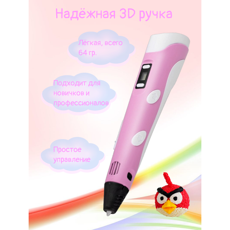 3D-ручки 3D PEN RP100B Сборник трафаретов Коврик Цвет розовый.