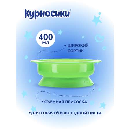 Набор посуды Курносики 4 предмета зеленый