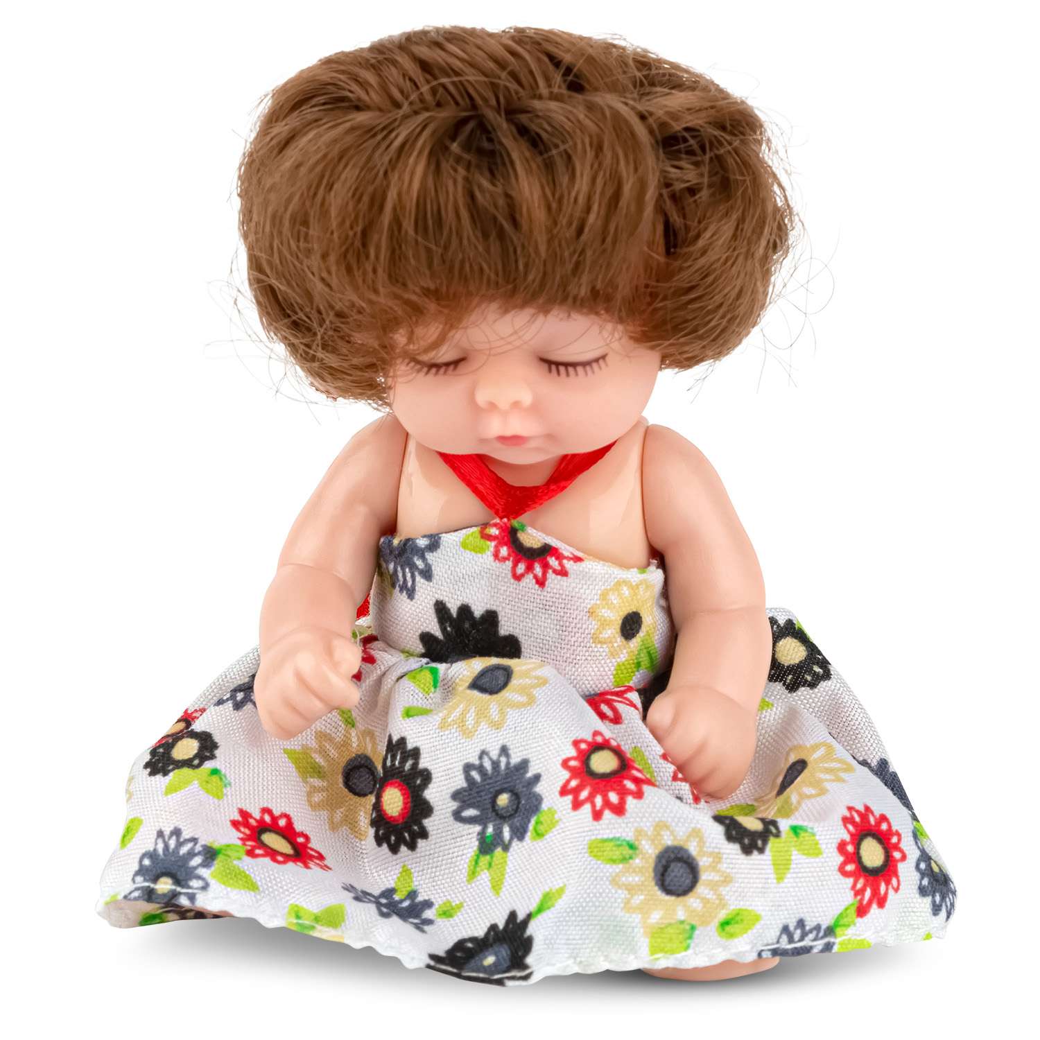 Кукла-младенец DollyToy с расчёской 11.5 см в шаре белый DOL0804-114//белый - фото 1