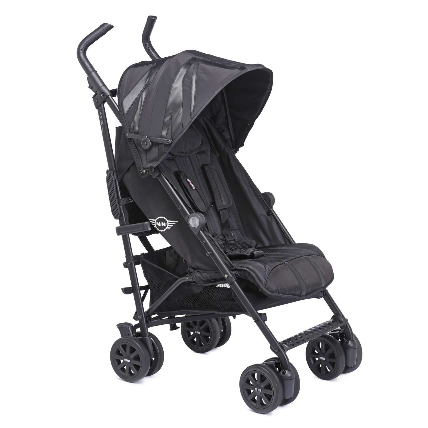 Коляска Easywalker Mini Buggy+ LXRY Black с бампером - фото 1