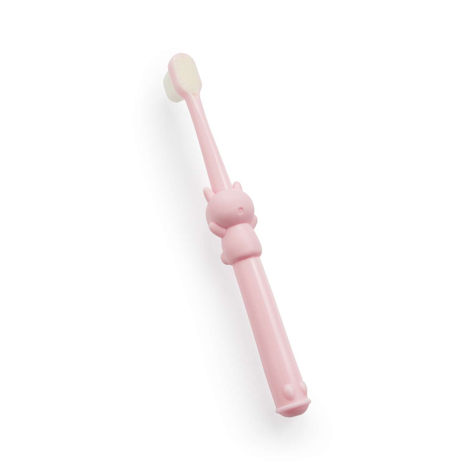 Детская зубная щётка Happy Baby с мягкой щетиной розовая мишка - фото 6