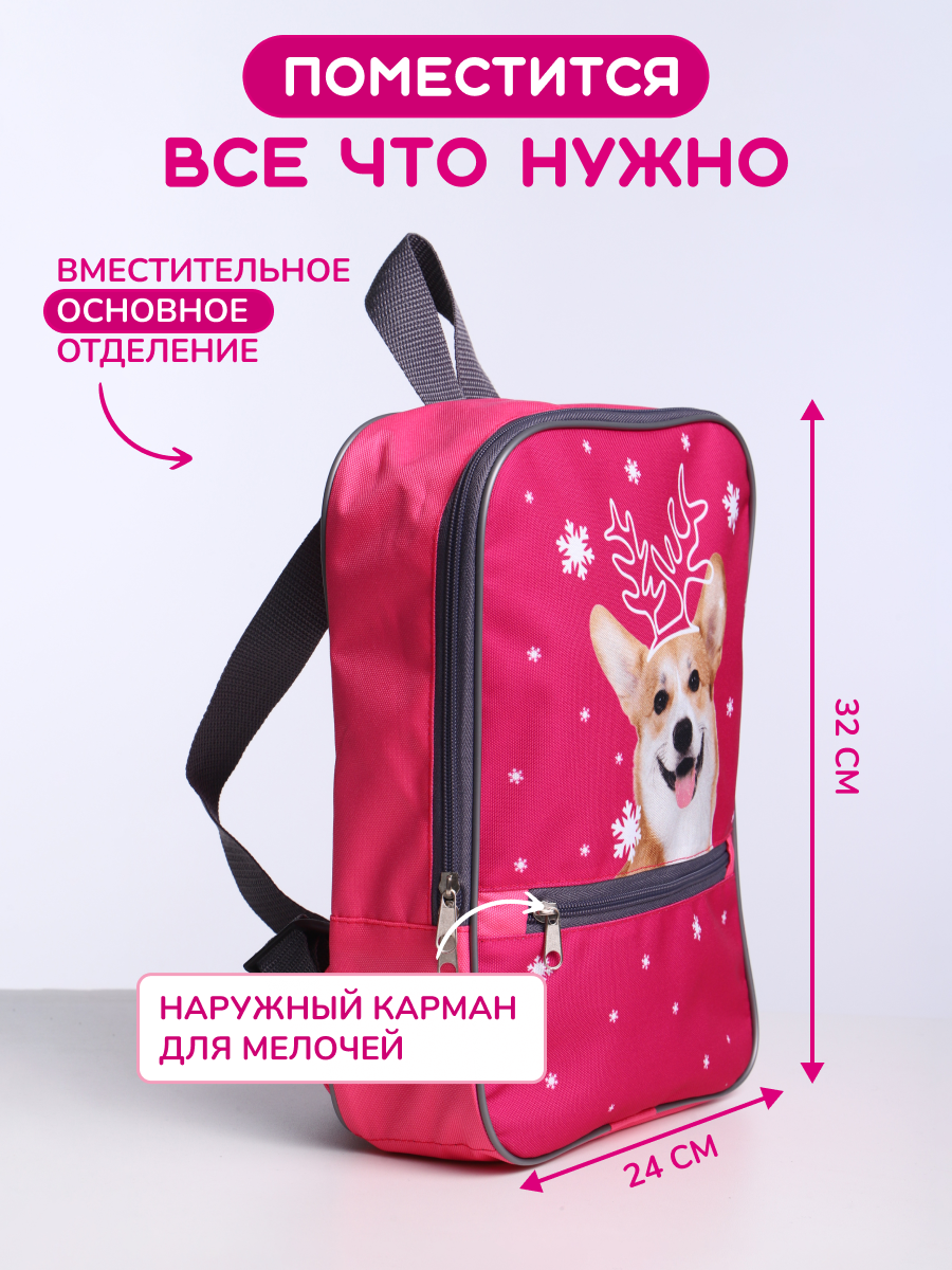 Рюкзак OLEBAG дошкольный А4 с принтом собака Корги - фото 3