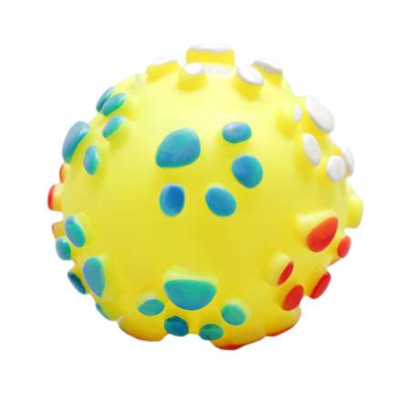Игрушка для собак Пижон «Мяч Лапка» пищащая жёлтая