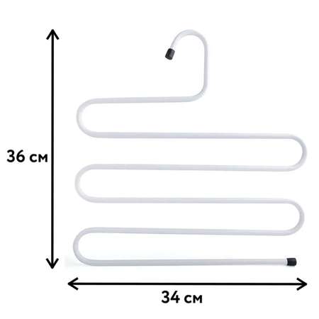 Вешалка Brabix для брюк и одежды змейка 5 секций
