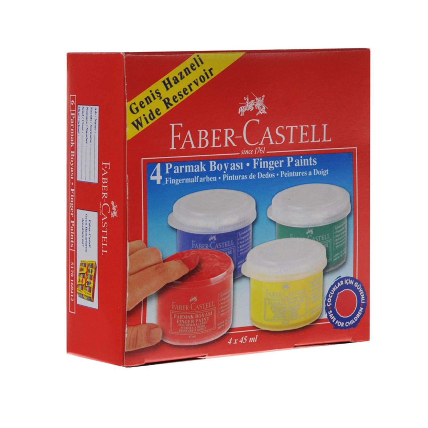 Краски пальчиковые Faber Castell 4 цвета - фото 2
