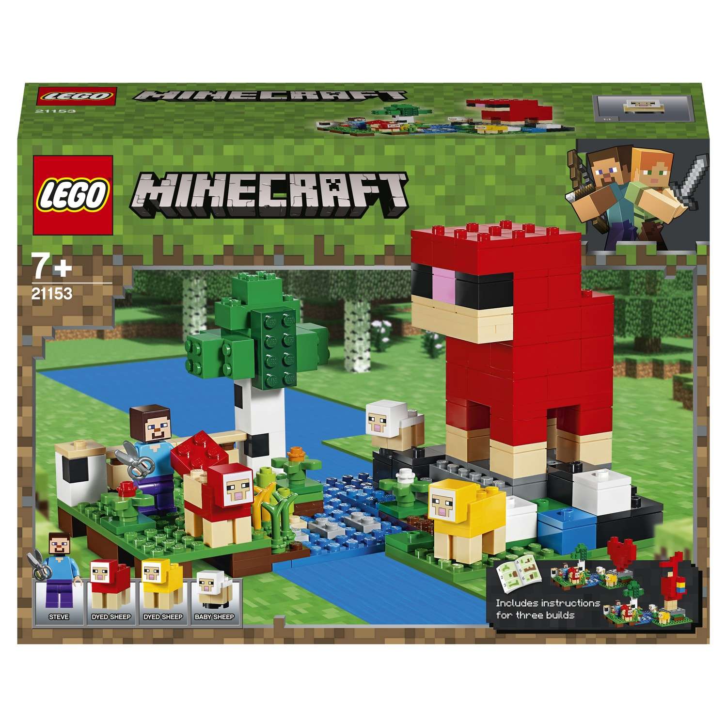 Конструктор LEGO Minecraft Шерстяная ферма 21153 - фото 2