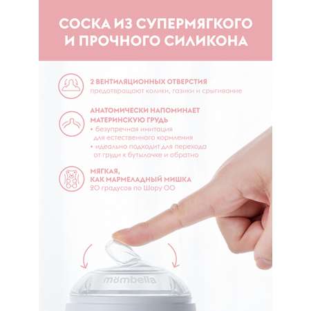 Соска для бутылочки Mombella антиколиковая