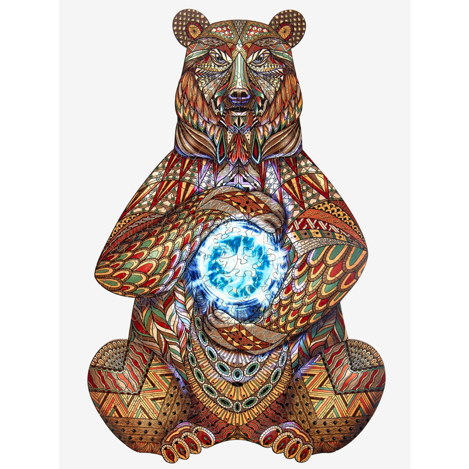 Пазл фигурный деревянный Active Puzzles Могучий медведь - фото 1
