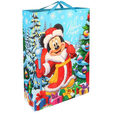 Пакет Disney ламинат вертикальный «С Новым годом!» 70х50х19 см Микки Маус