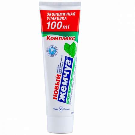 Зубная паста НОВЫЙ ЖЕМЧУГ Комплекс с легким ароматом мяты 100мл
