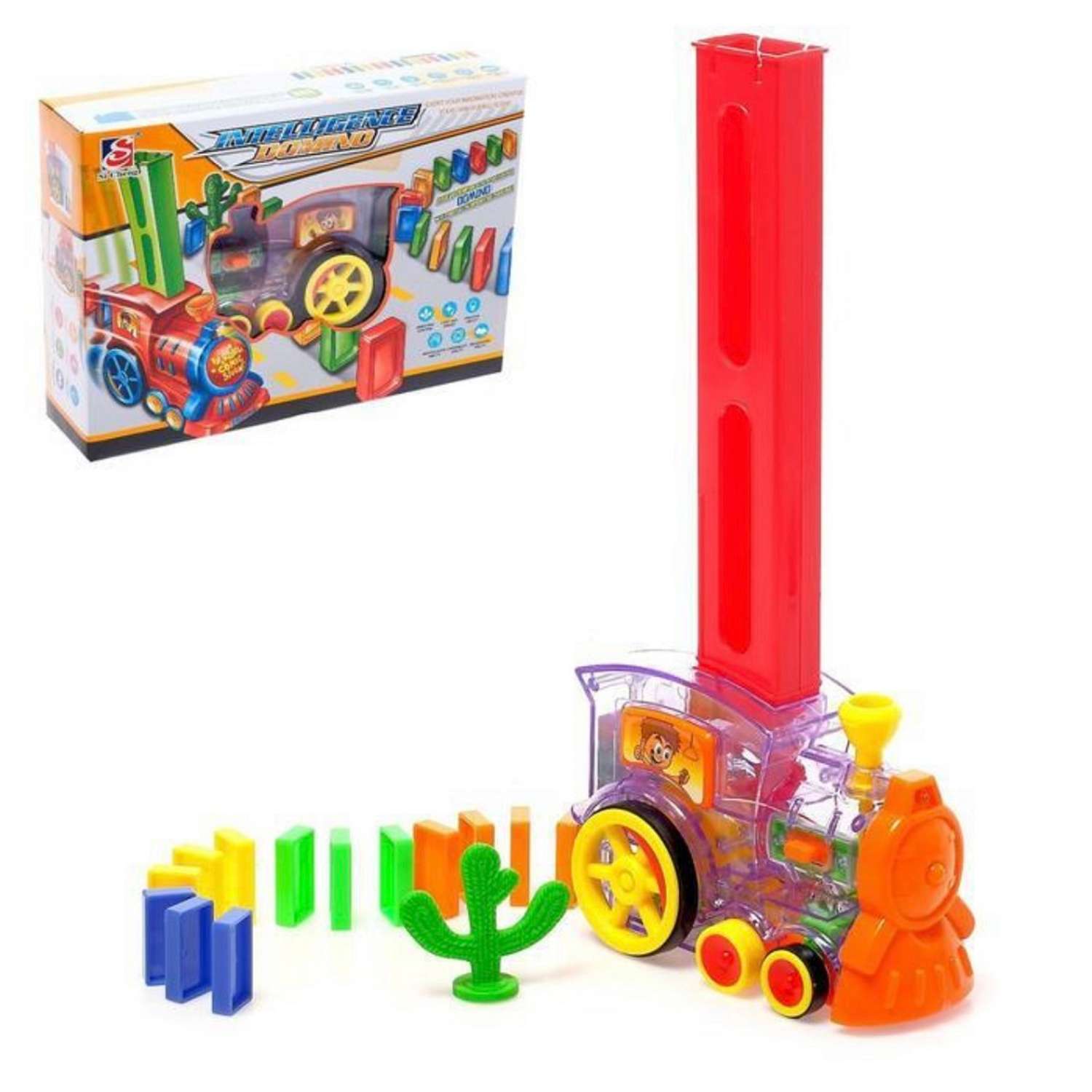 игрушки для малышей Panawealth International Паровозик- домино со световыми и звуковыми эффектами. - фото 4